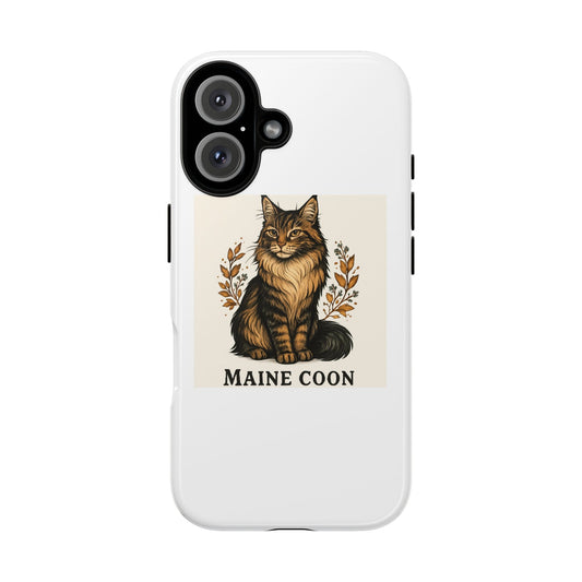 Maine Coon Phone Case, Cute Cat Accessory, Animal Lover Gift, Tough Phone Cover, Personalized Pet Design, Ideal for Cat Owners