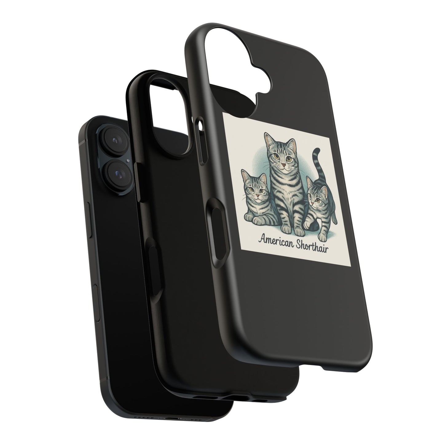 Cute Cat Phone Case, American Shorthair Lover Gift, Pet Owner Accessory, Animal-Themed Case, Unique Cat Gifts