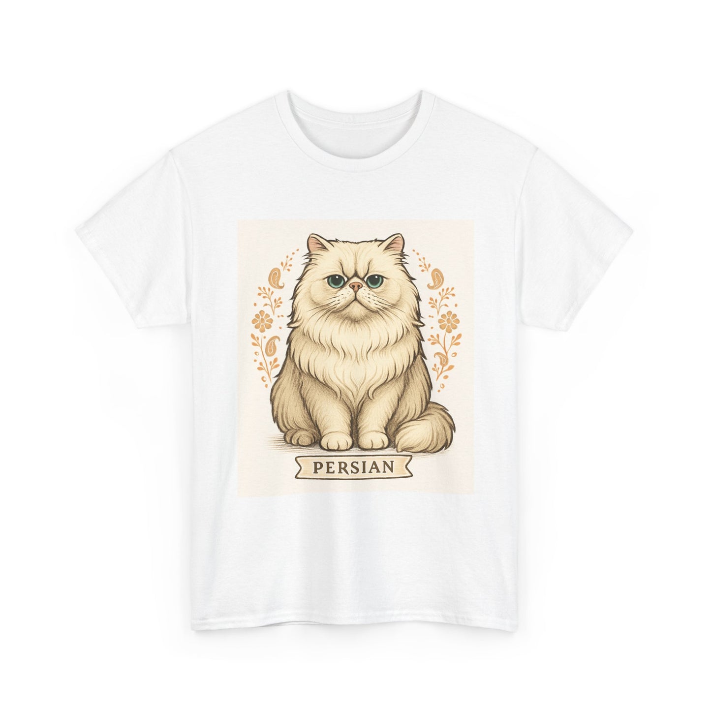 Persian Cat Unisex Heavy Cotton Tee - Perfect Gift for Cat Lovers, Animal Lovers, Casual Wear, Pet Themed Fashion, Birthday Gifts