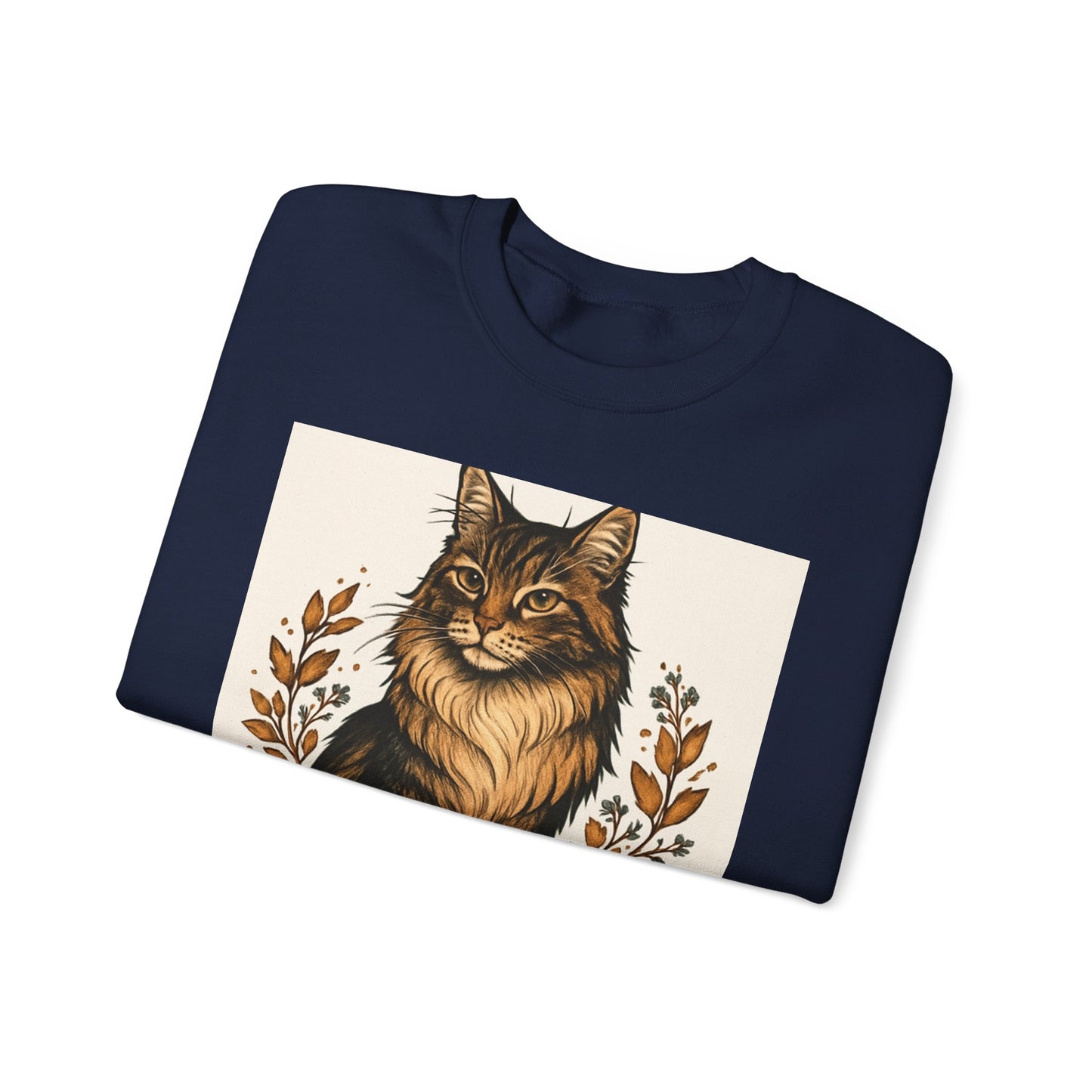 Maine Coon Sweatshirt, Cozy Cat Lover Gift, Unisex Sweatshirt, Cat Pet Owner Apparel, Funny Cat Design, Birthday Gift for Cat Lovers