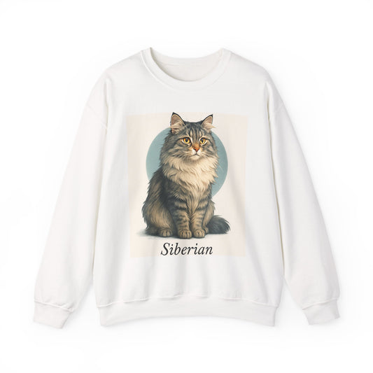Siberian Cat Sweatshirt, Cozy Crewneck, Pet Lover Gift, Cat Apparel, Animal Lover Sweatshirt, Fall/Winter Fashion