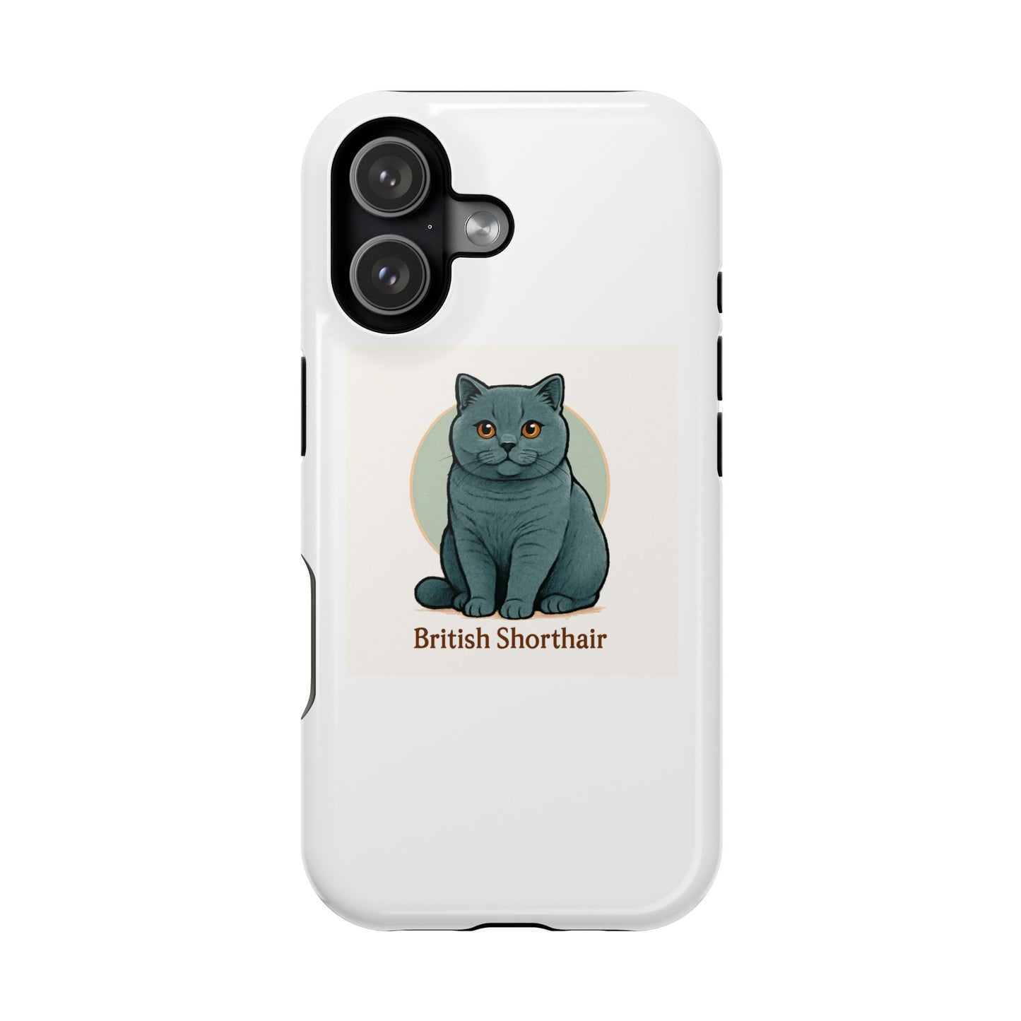 Cute British Shorthair Cat Phone Case, Durable Magnetic Case, Pet Lover Gift, Cat Mom Accessories, Birthday Present, Fun Pet Design