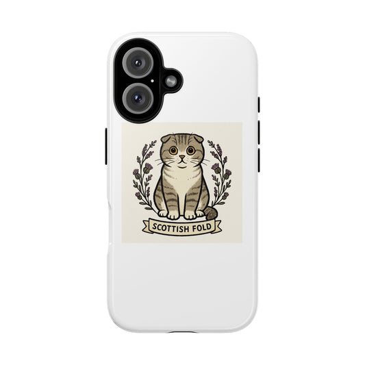 Scottish Fold Cat Phone Case, Cute Pet Lover Gift, Tough Protection, Animal Phone Cover, Cat Parent Accessory, Birthday Gift