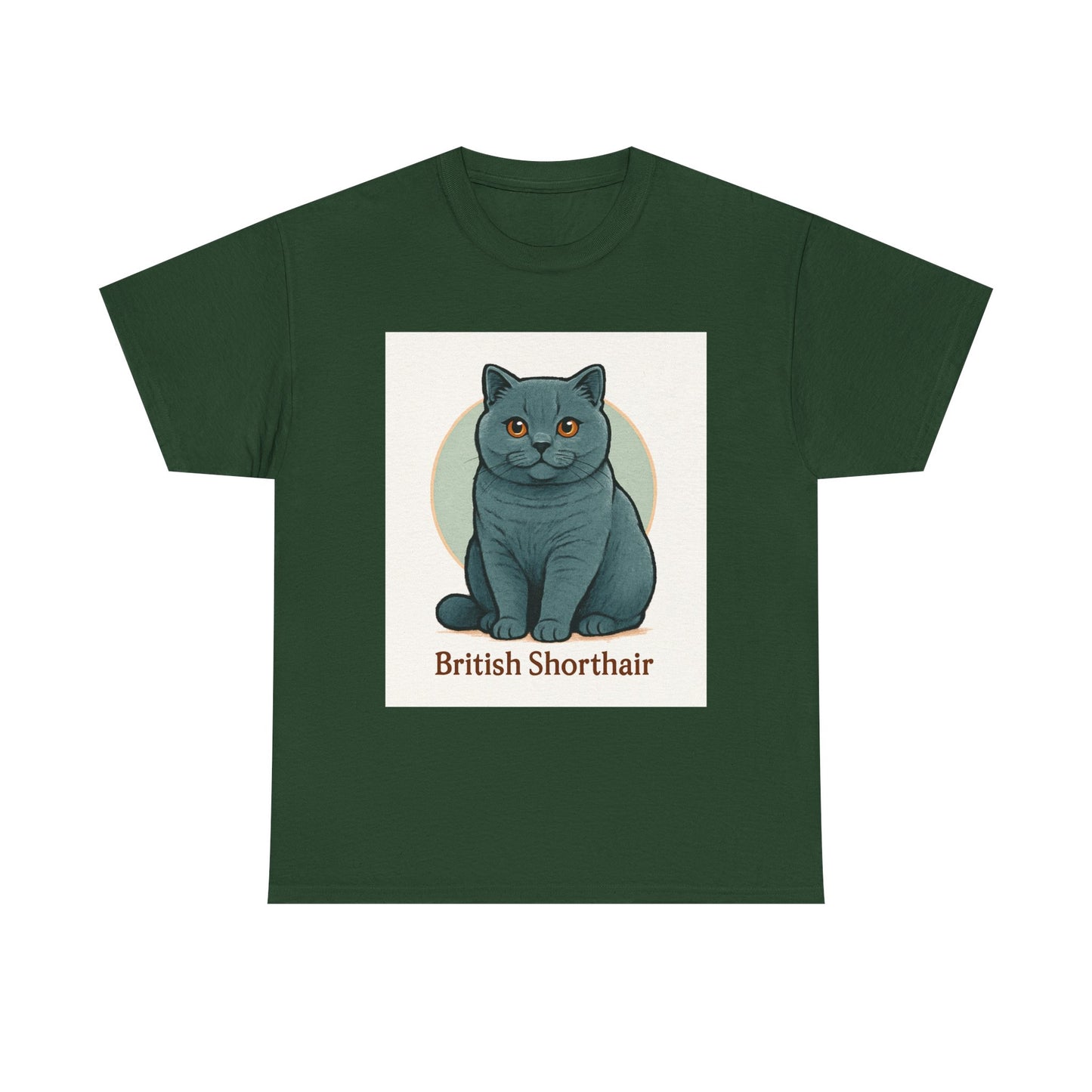 British Shorthair Cat Tee, Unisex Cotton T-Shirt, Cute Pet Lover Gift, Animal Lover Apparel, Cat Mom Shirt, Unique Birthday Present