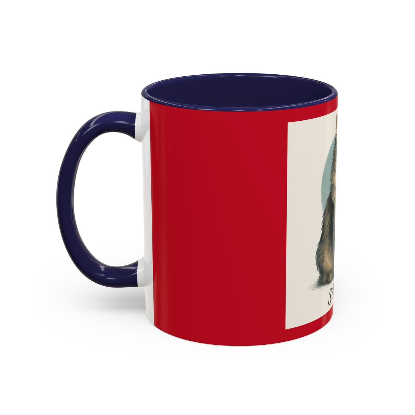 Siberian Cat Accent Coffee Mug, Unique Cat Lover Gift, Black Handle Mug, Animal Art, 11oz & 15oz Coffee Cup