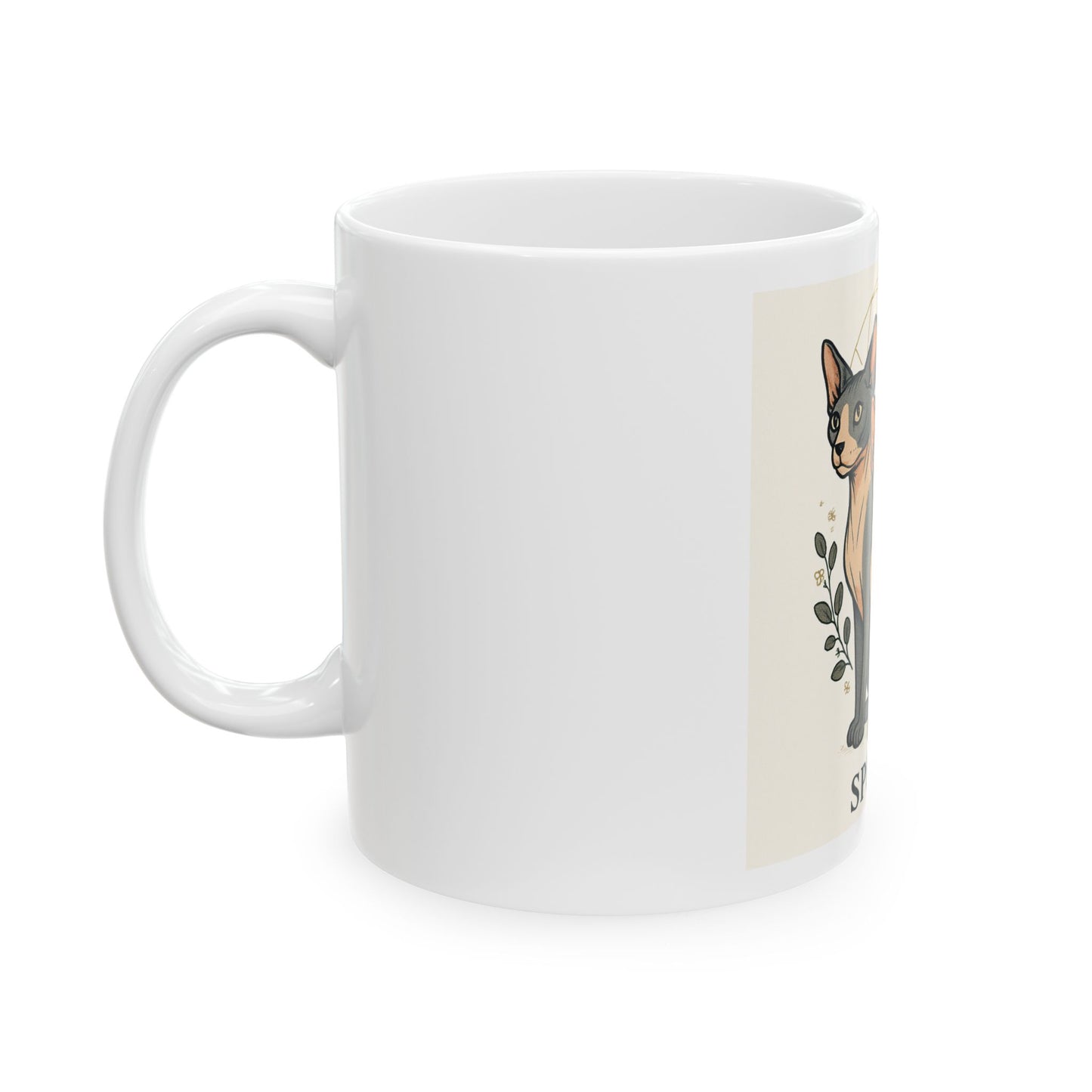 Sphynx Cat Ceramic Mug - Perfect for Cat Lovers, Cute Coffee Cup, Gift for Cat Owners, Pet-Themed Drinkware, Unique Kitchenware