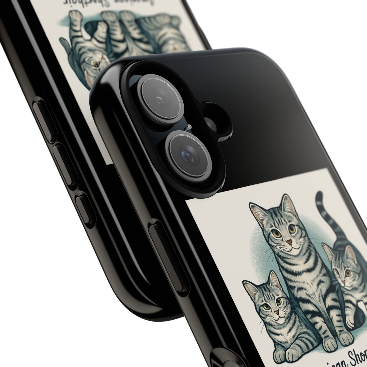 Cute Cat Phone Case, American Shorthair Lover Gift, Pet Owner Accessory, Animal-Themed Case, Unique Cat Gifts