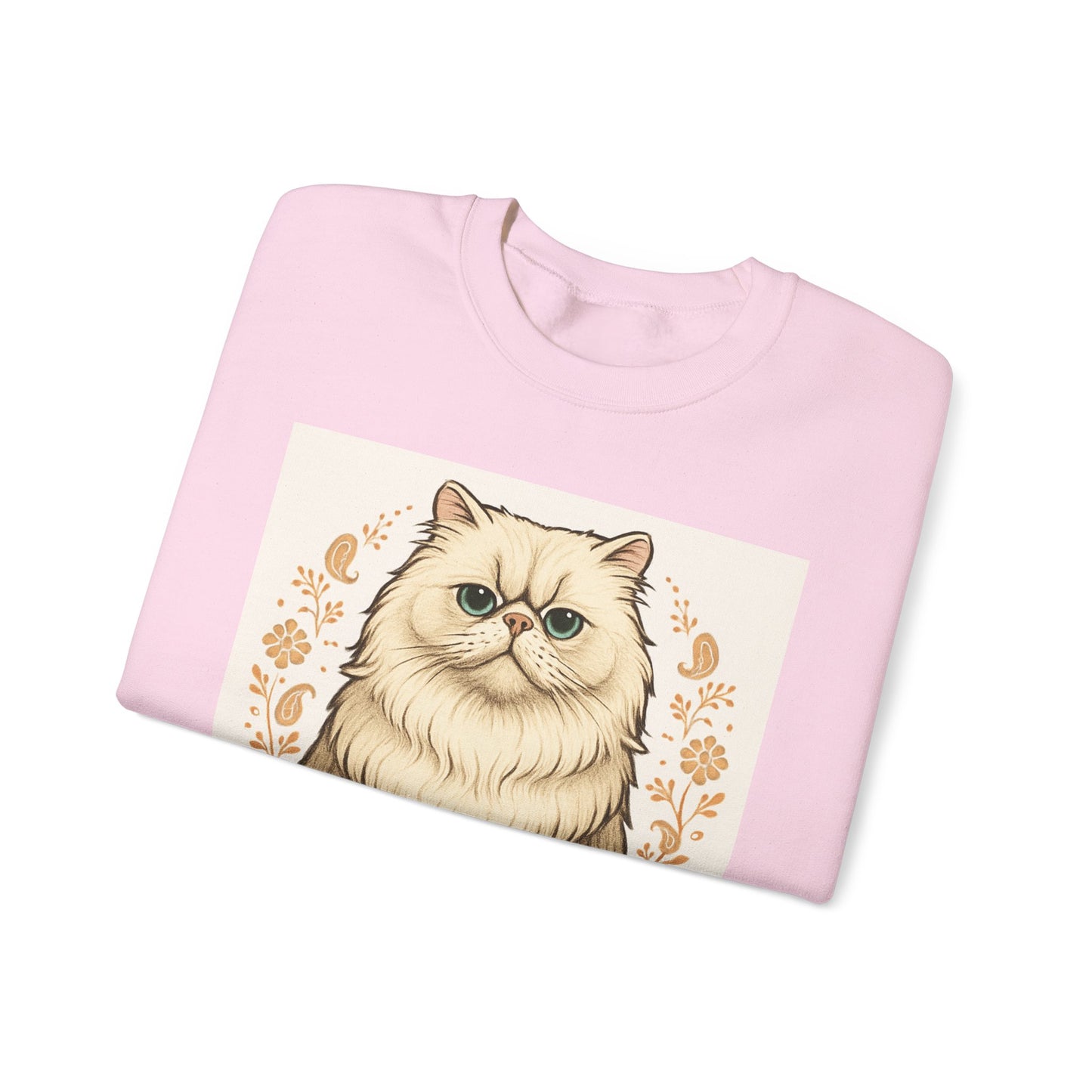 Persian Cat Crewneck Sweatshirt, Cozy Pet Lover Gift, Cat Themed Apparel, Year-Round Comfort, Unisex Casual Style