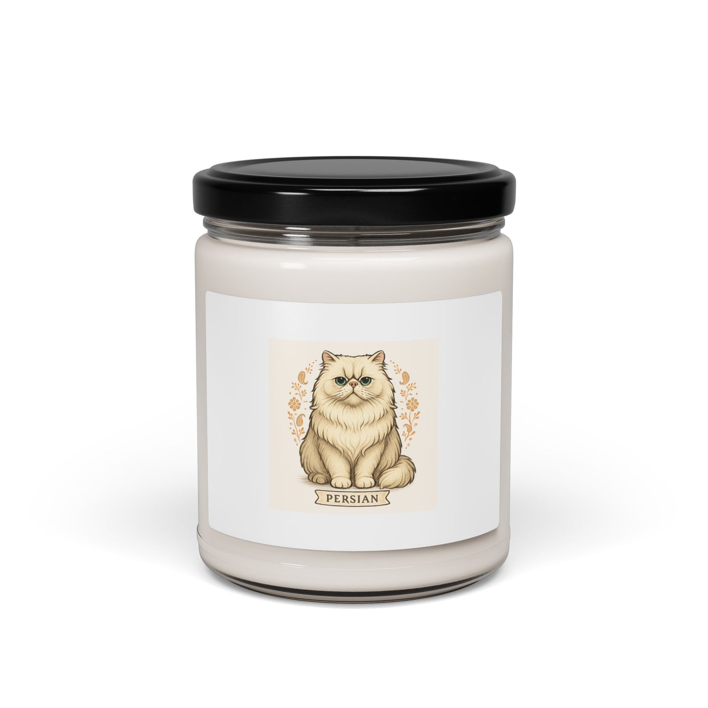 Persian Cat Scented Soy Candle | Cozy Home Decor, Gift for Cat Lovers, Relaxation, Aromatherapy, Pet Memorial