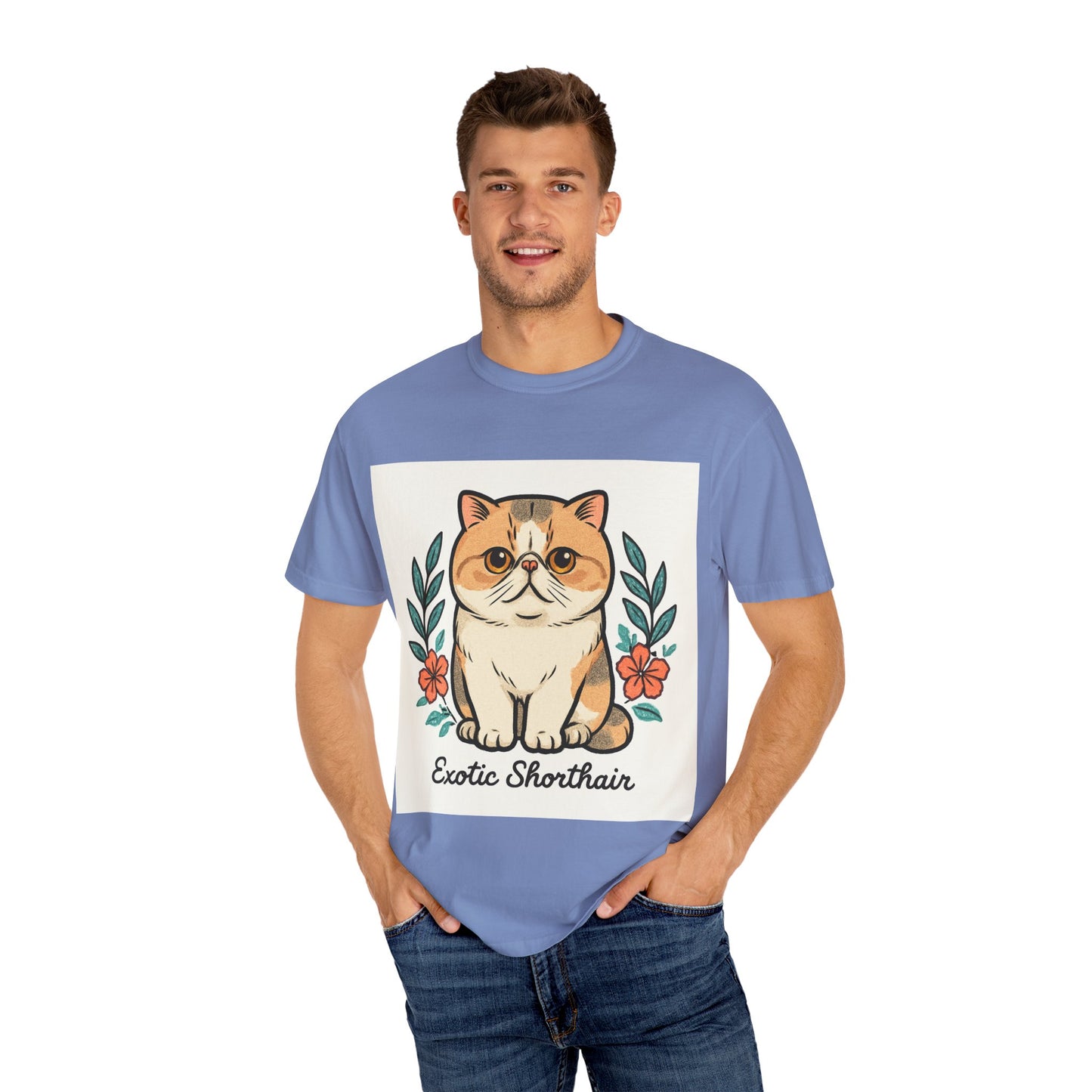 Exotic Shorthair Cat T-Shirt, Cute Cat Lover Gift, Vintage Style Tee, Animal Lover Apparel, Gift for Pet Owners, Birthday Gift