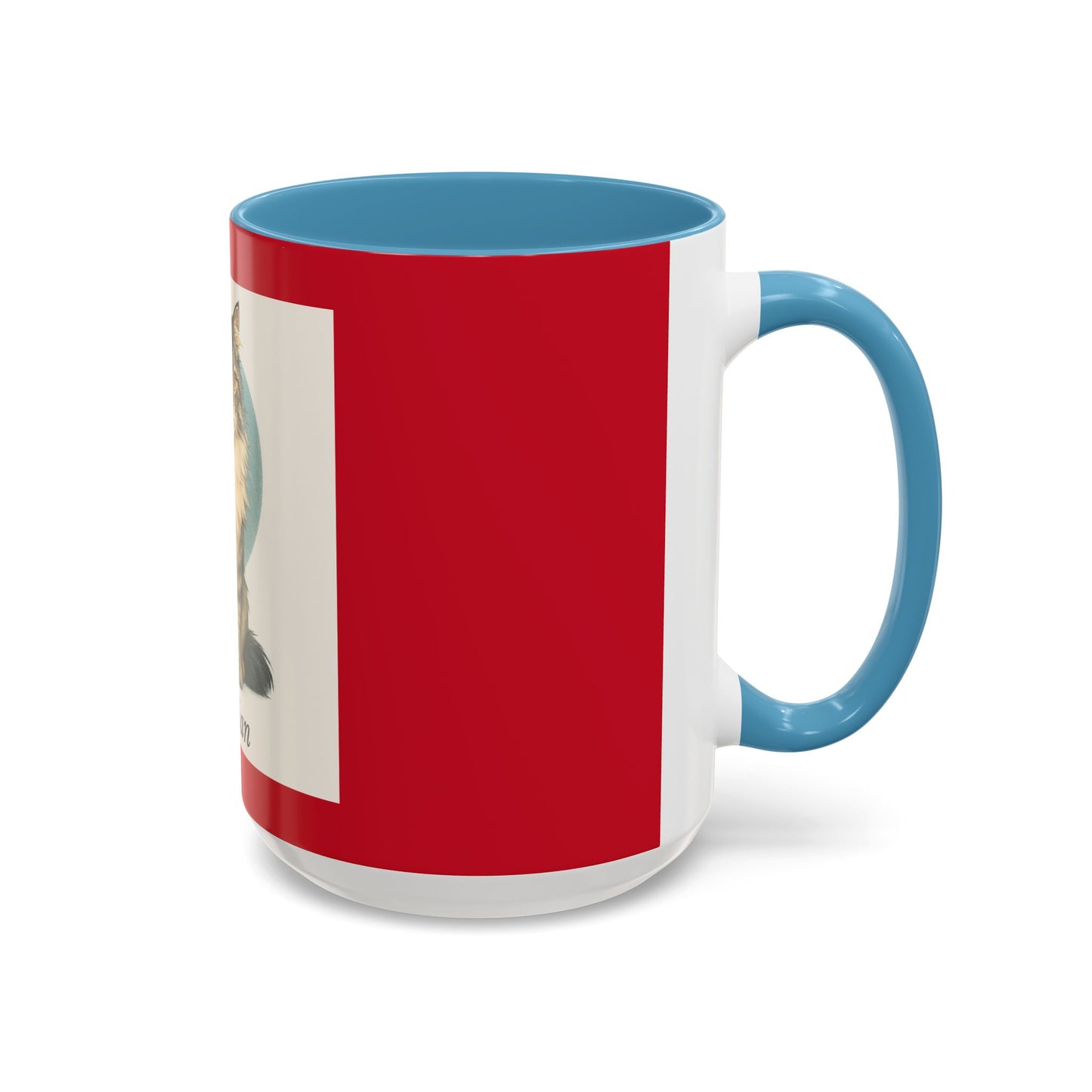 Siberian Cat Accent Coffee Mug, Unique Cat Lover Gift, Black Handle Mug, Animal Art, 11oz & 15oz Coffee Cup