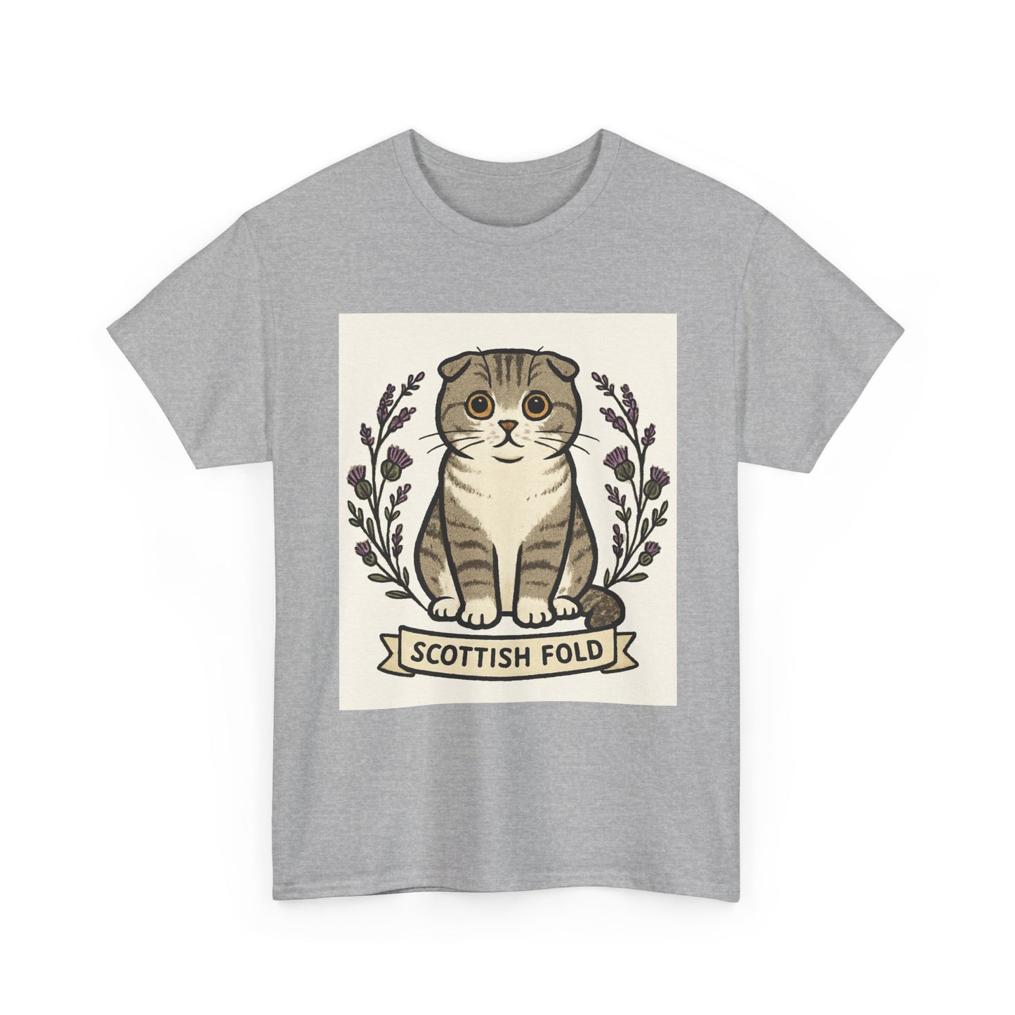Scottish Fold Cat Tee for Cat Lovers, Cute Animal T-Shirt, Unisex Graphic Tee, Gifts for Pet Owners, Birthday Gift for Cat Owners