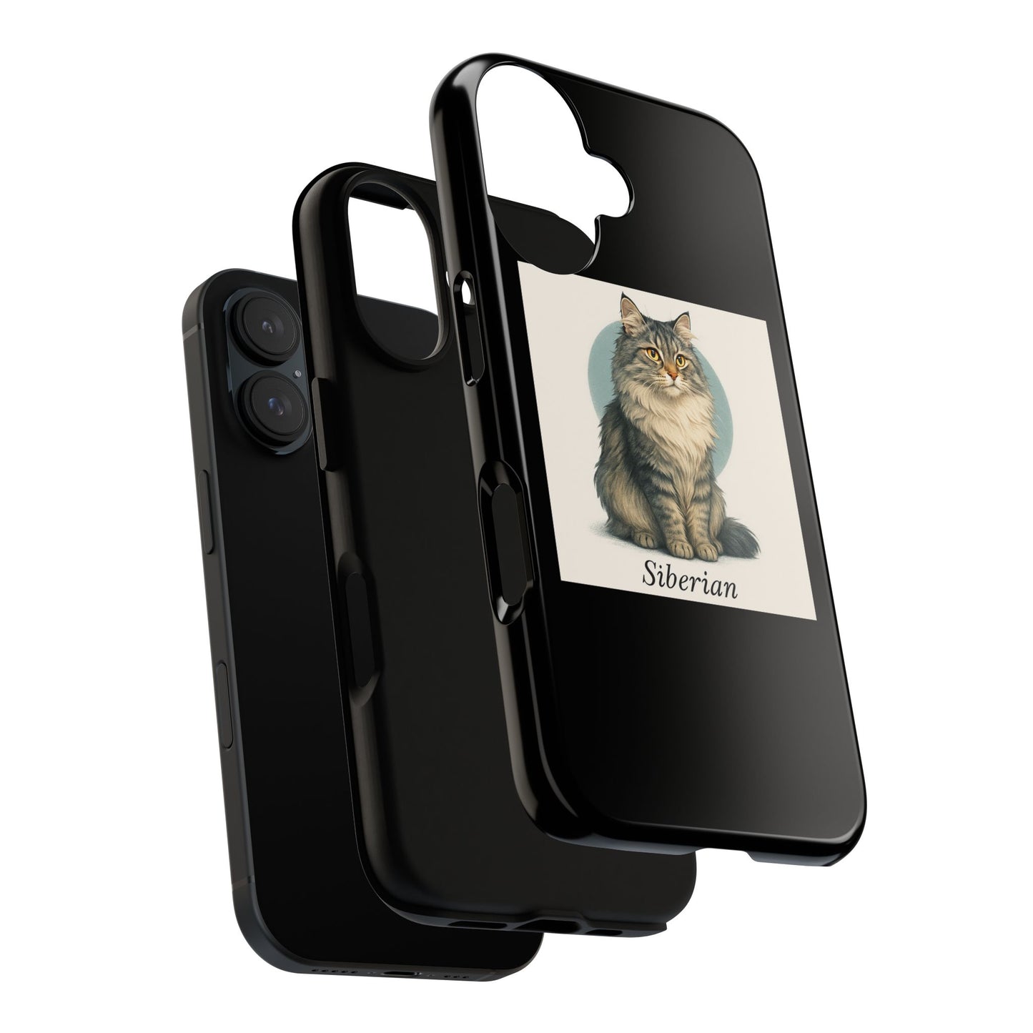 Siberian Cat Phone Case, Tough Textured Protector for Cat Lovers, Unique Gift for Pet Owners, Cute Animal Design, Perfect for Holidays