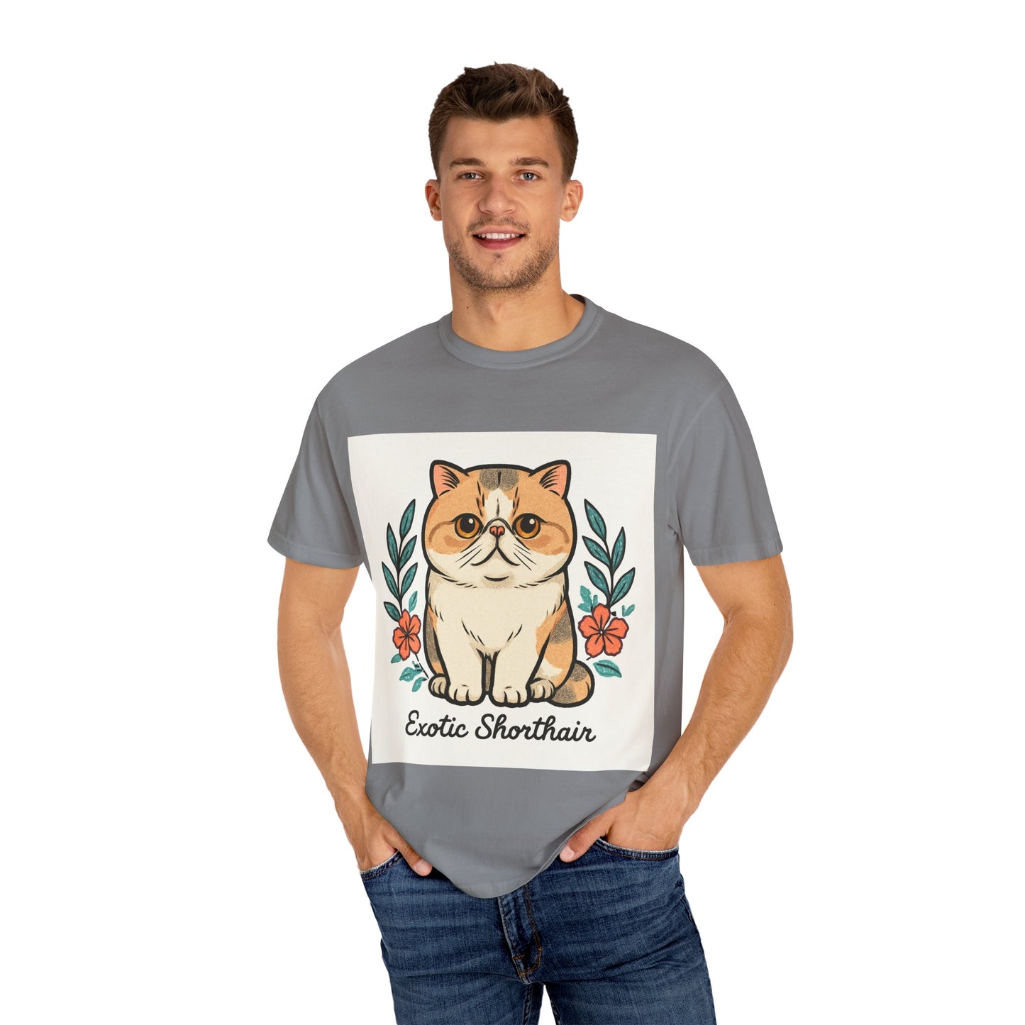 Exotic Shorthair Cat T-Shirt, Cute Cat Lover Gift, Vintage Style Tee, Animal Lover Apparel, Gift for Pet Owners, Birthday Gift