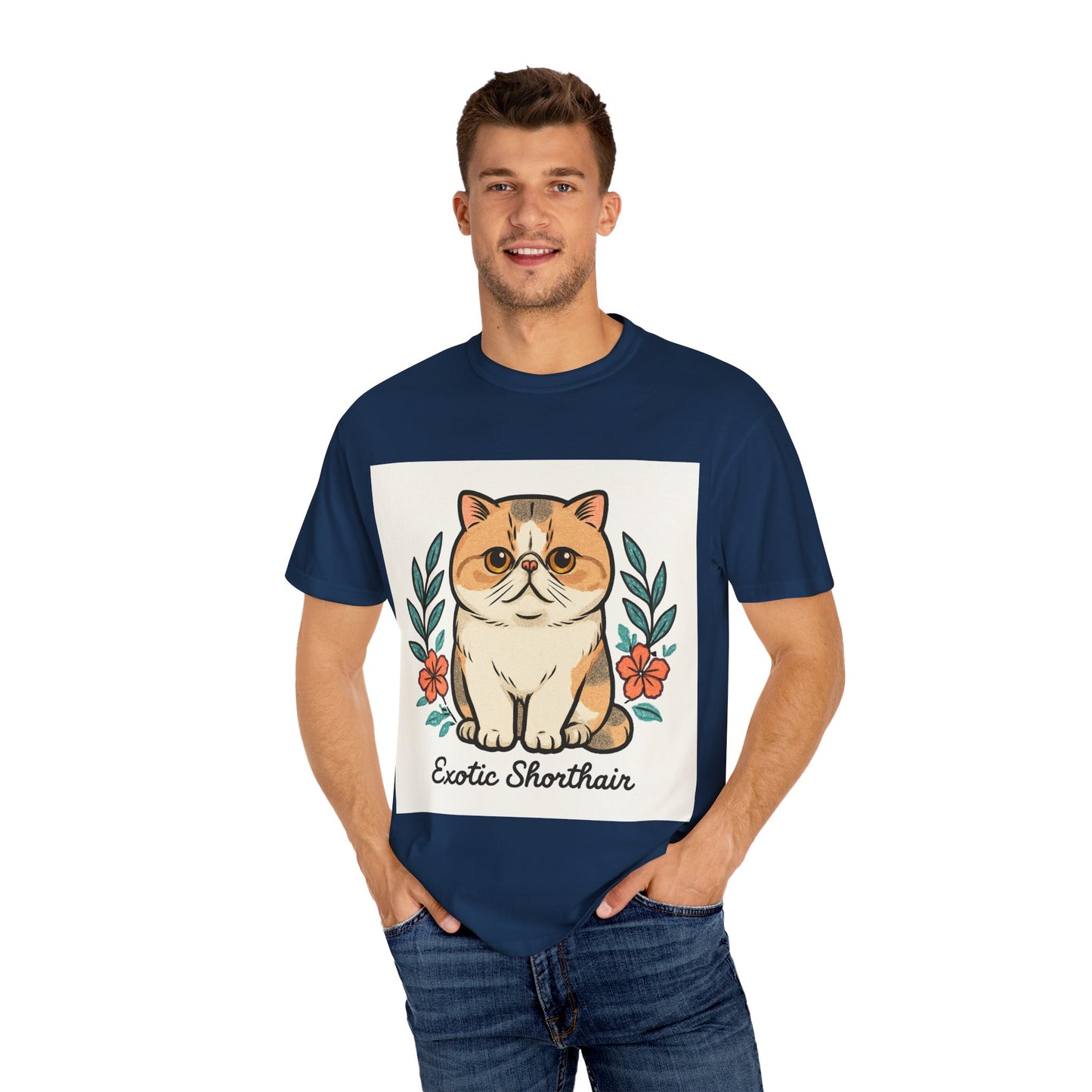 Exotic Shorthair Cat T-Shirt, Cute Cat Lover Gift, Vintage Style Tee, Animal Lover Apparel, Gift for Pet Owners, Birthday Gift