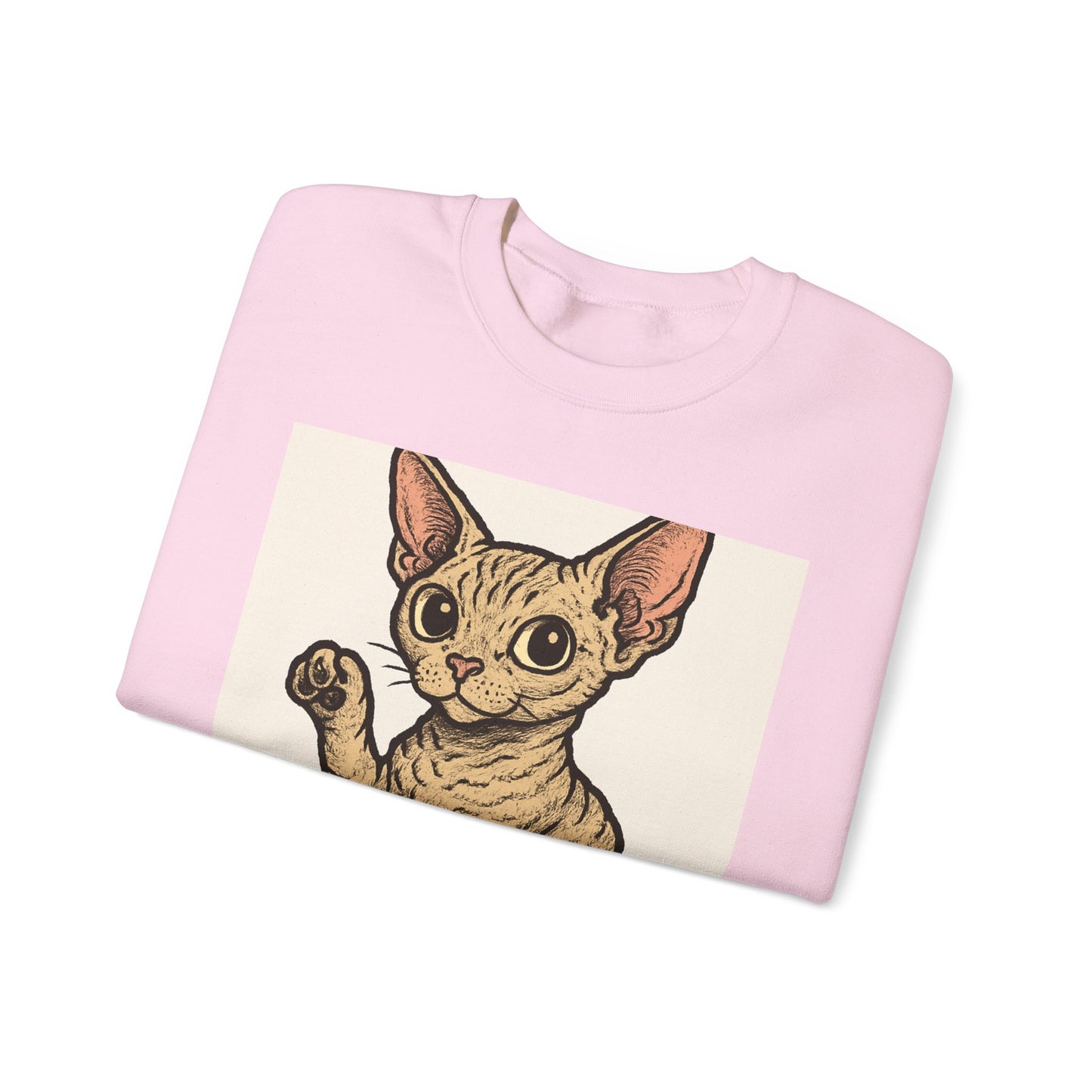 Devon Rex Cat Crewneck Sweatshirt, Cute Cat Sweater, Unisex Pet Apparel, Animal Lover Gift, Cozy Fashion, Perfect for Cat Owners