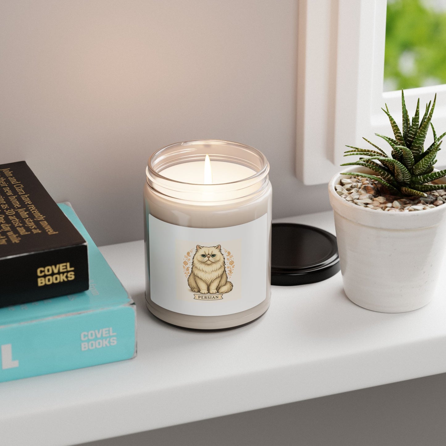 Persian Cat Scented Soy Candle | Cozy Home Decor, Gift for Cat Lovers, Relaxation, Aromatherapy, Pet Memorial
