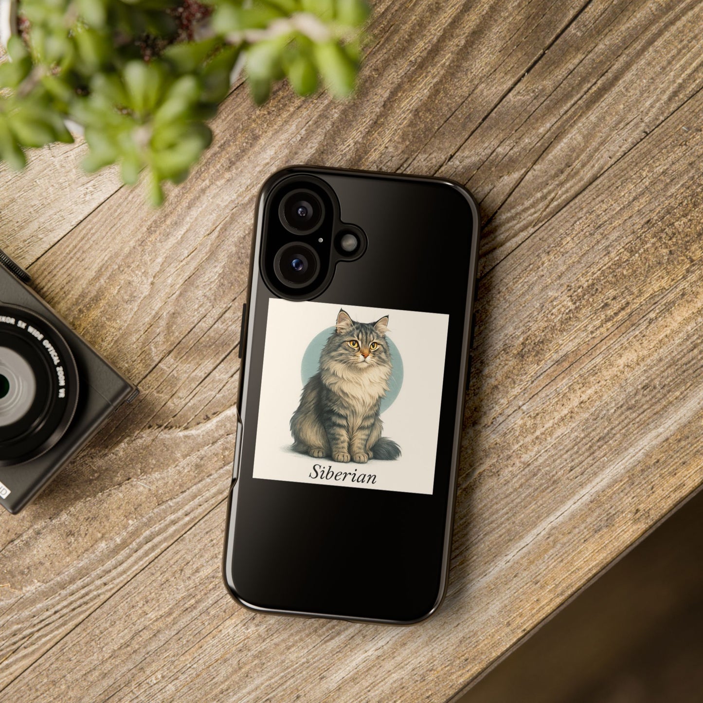 Siberian Cat Phone Case, Tough Textured Protector for Cat Lovers, Unique Gift for Pet Owners, Cute Animal Design, Perfect for Holidays