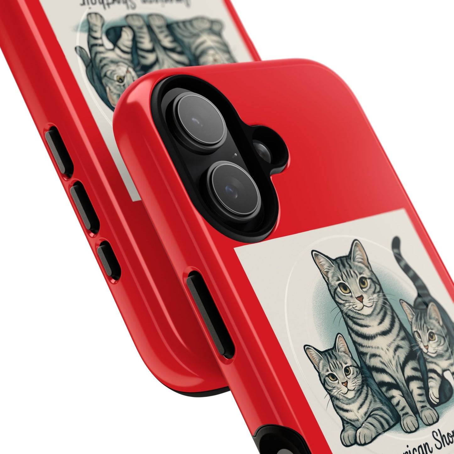 Cute Cat Magnetic Phone Case, Tough Phone Cover for Cat Lovers, Gifts for Pet Owners, Birthday, Christmas, Customizable Design