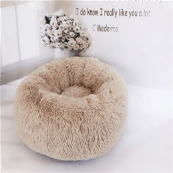 Luxuriously Cozy Round Plush Cat Mattress