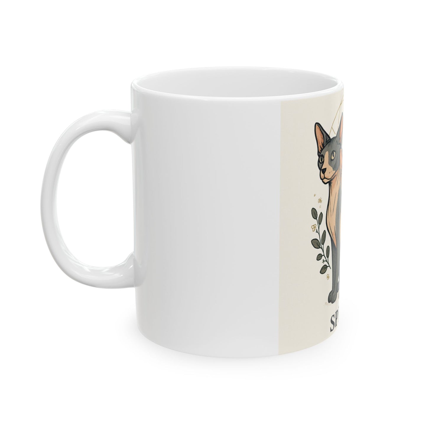 Sphynx Cat Ceramic Mug - Perfect for Cat Lovers, Unique Gift, Coffee Tea Mug, Home Decor, Animal Lover's Cup
