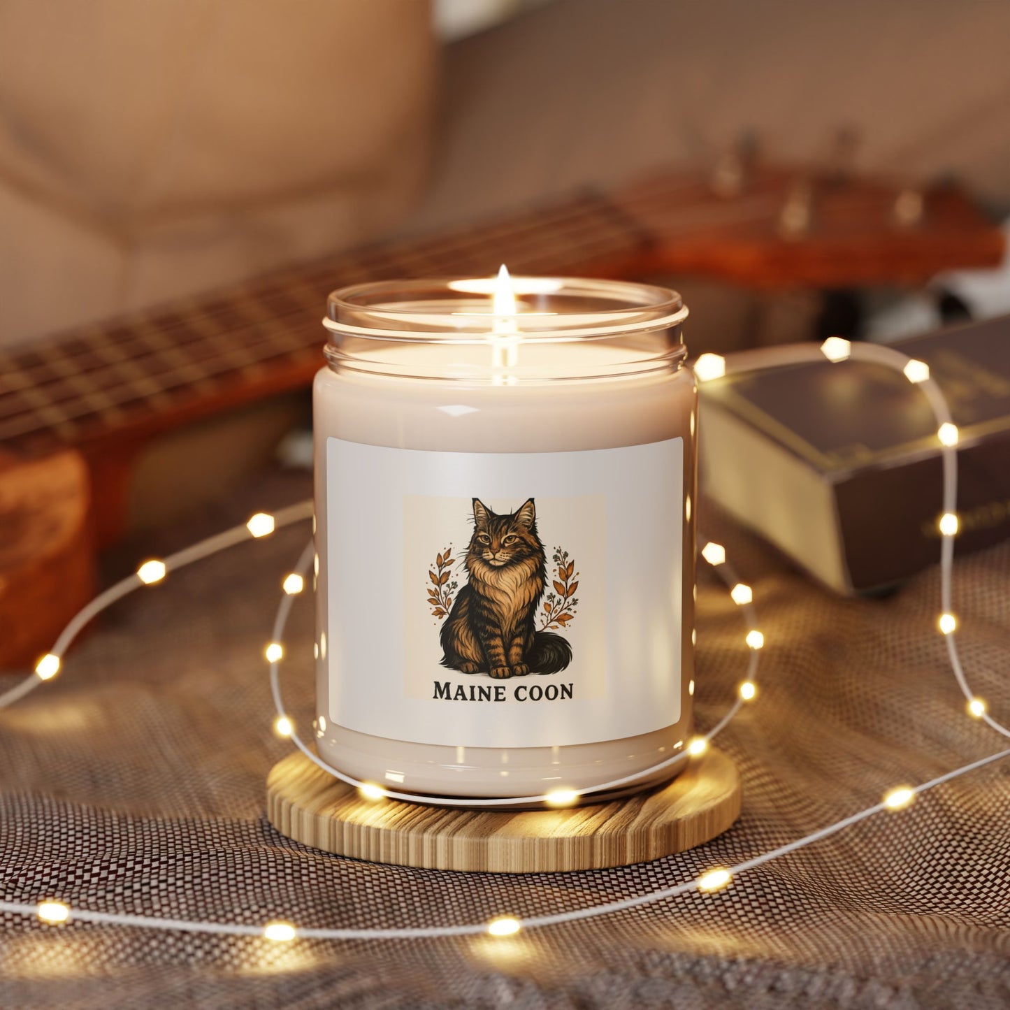 Maine Coon Scented Soy Candle, Pet Lover Gift, Cozy Aroma, Home Decor, Cat Lover Candle, Relaxation Gift, Decorative Candle
