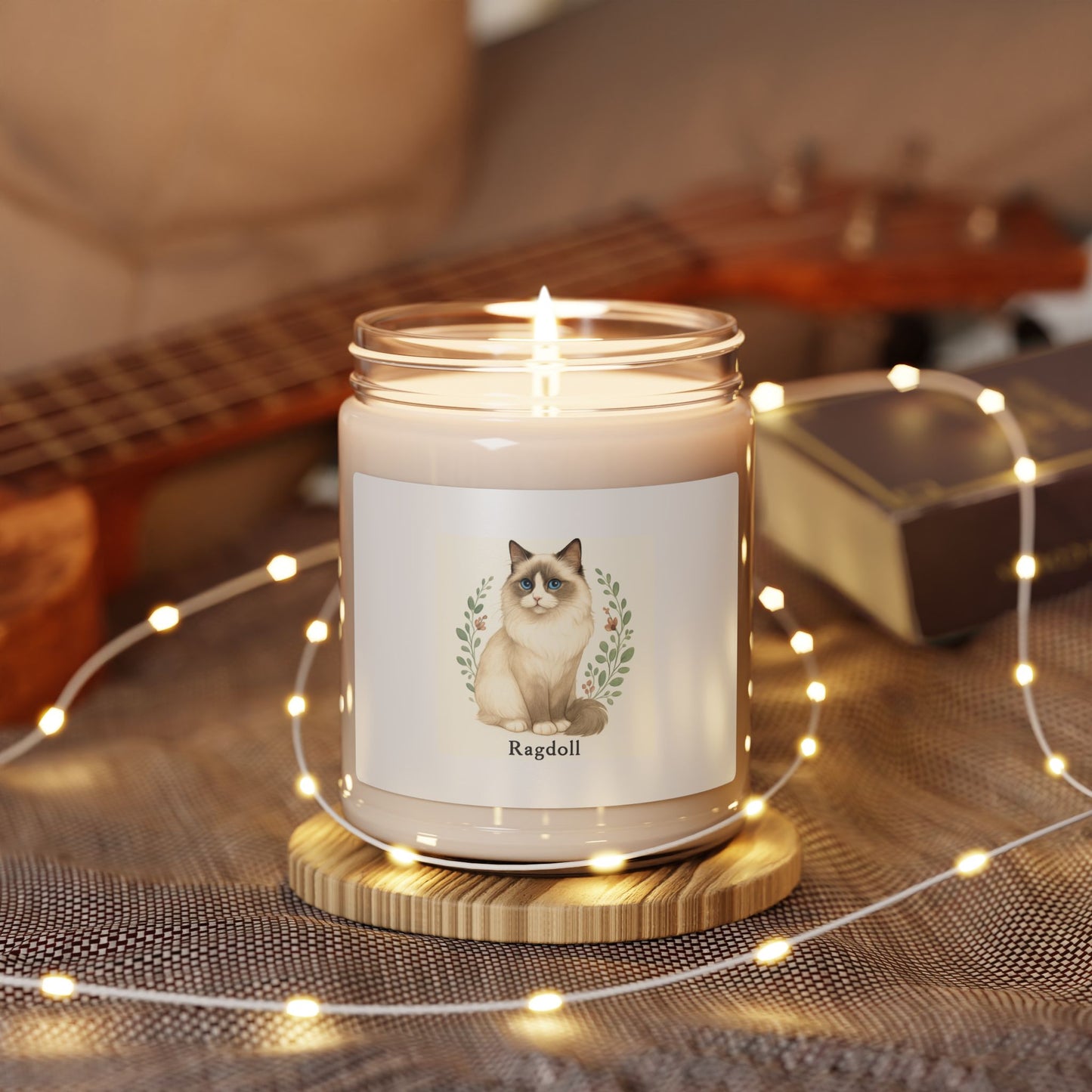 Ragdoll Cat Scented Candle, Pet Lover Gift, Soy Wax Candle, Cozy Home Fragrance, Cat Decor, Personalized Candle