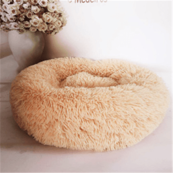 Luxuriously Cozy Round Plush Cat Mattress