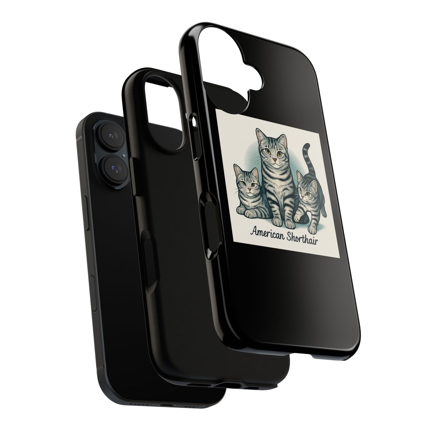 Cute Cat Phone Case, American Shorthair Lover Gift, Pet Owner Accessory, Animal-Themed Case, Unique Cat Gifts