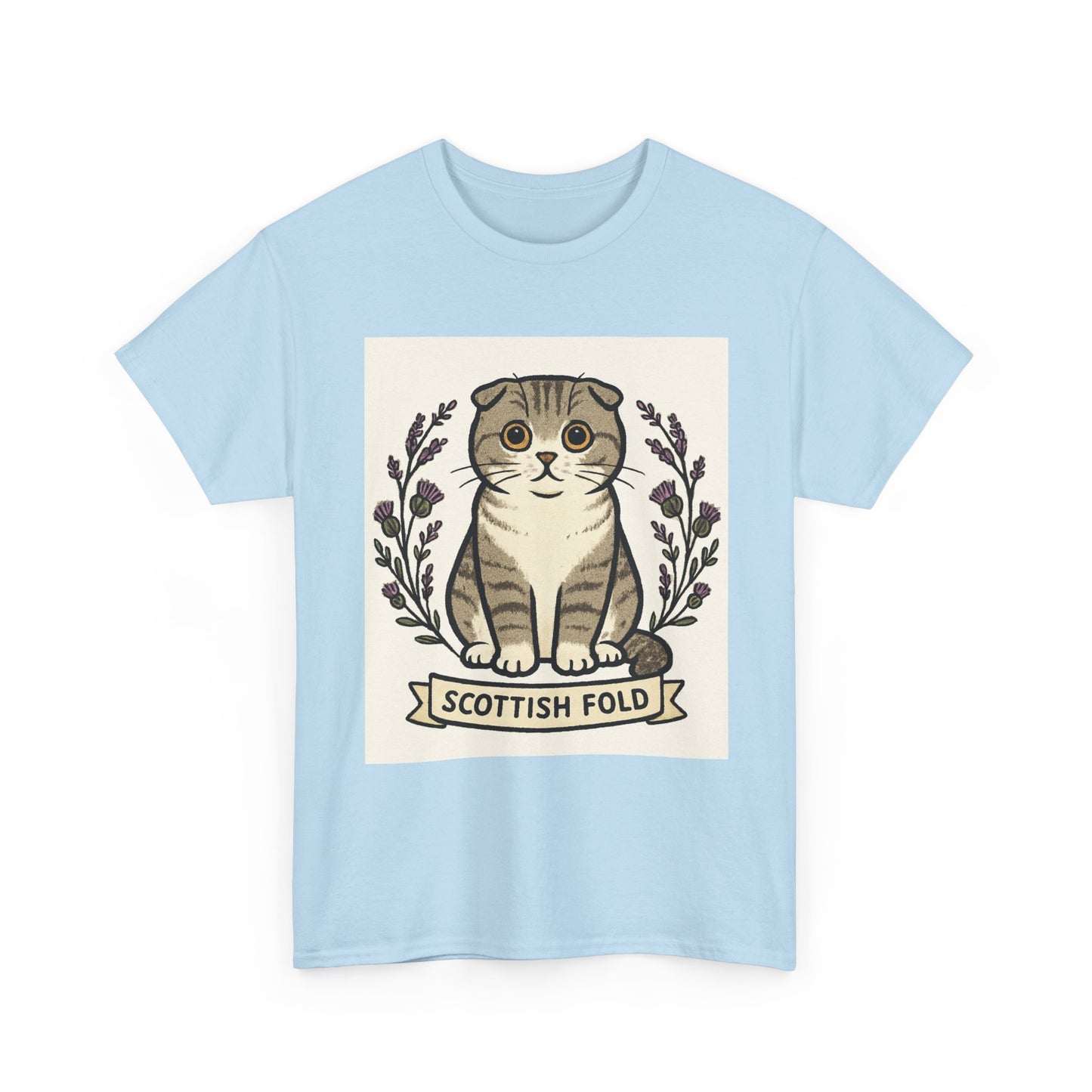 Scottish Fold Cat Tee for Cat Lovers, Cute Animal T-Shirt, Unisex Graphic Tee, Gifts for Pet Owners, Birthday Gift for Cat Owners