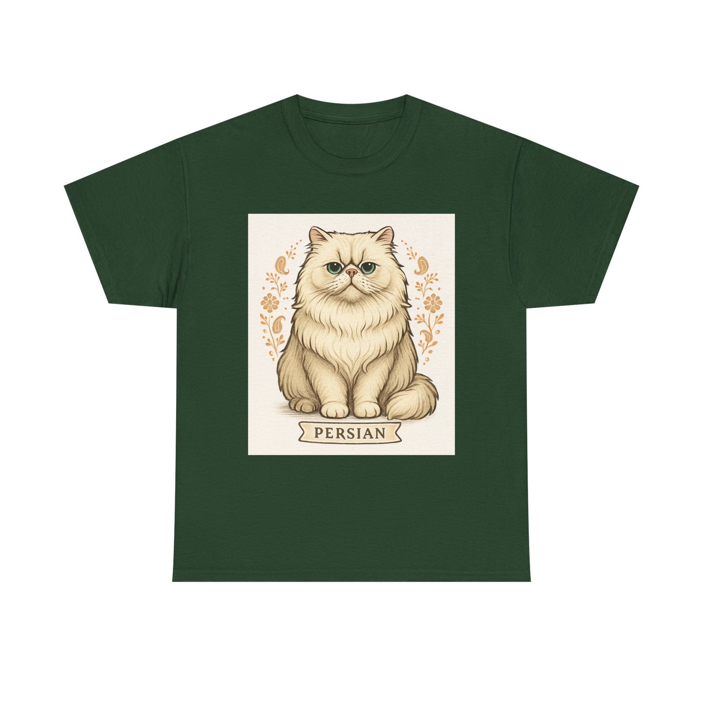 Persian Cat Unisex Heavy Cotton Tee - Perfect Gift for Cat Lovers, Animal Lovers, Casual Wear, Pet Themed Fashion, Birthday Gifts