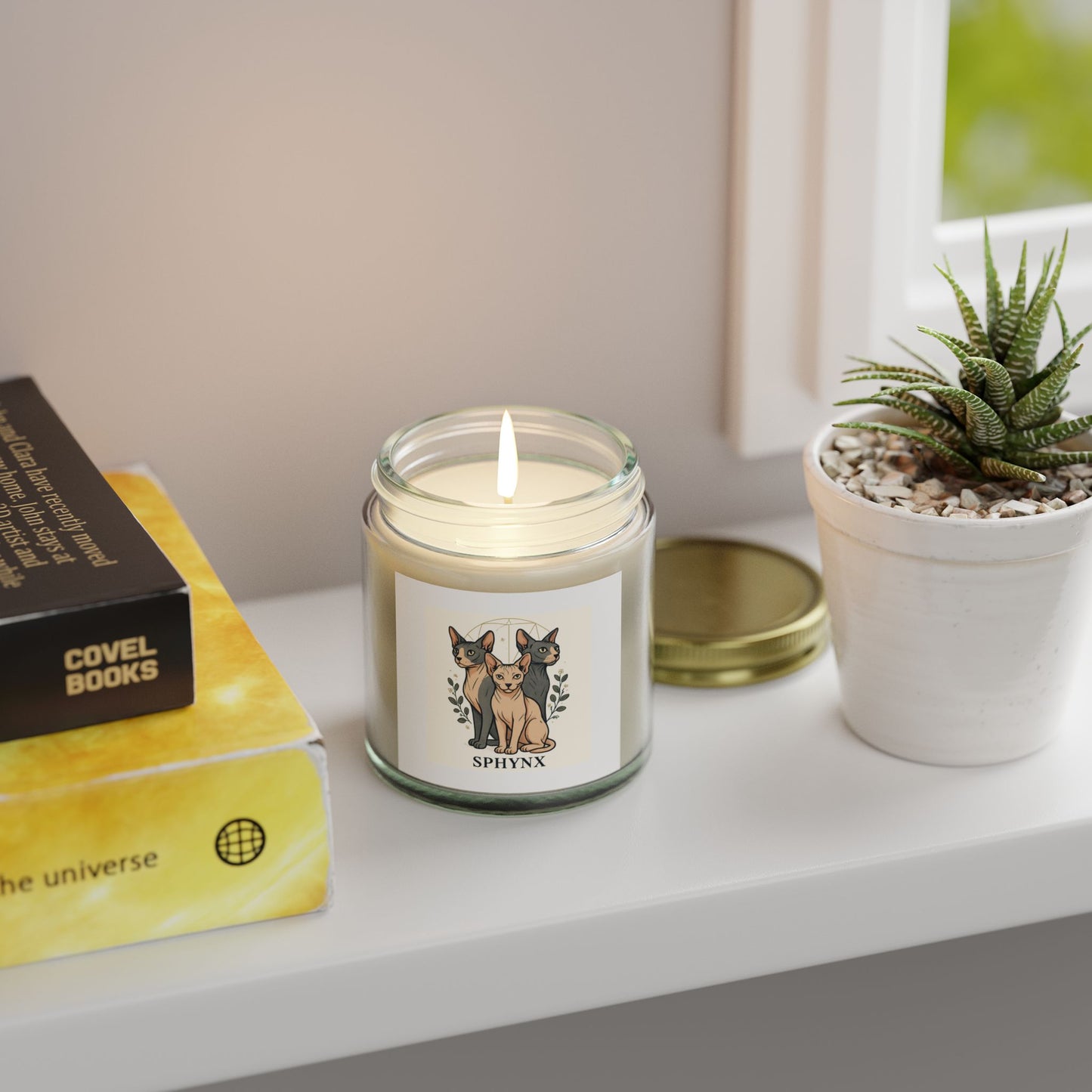 Scented Candles for Pet Lovers, Aromatic Soy Wax Candles, Gifts for Animal Lovers, Home Decor, Sphynx Cat Candle