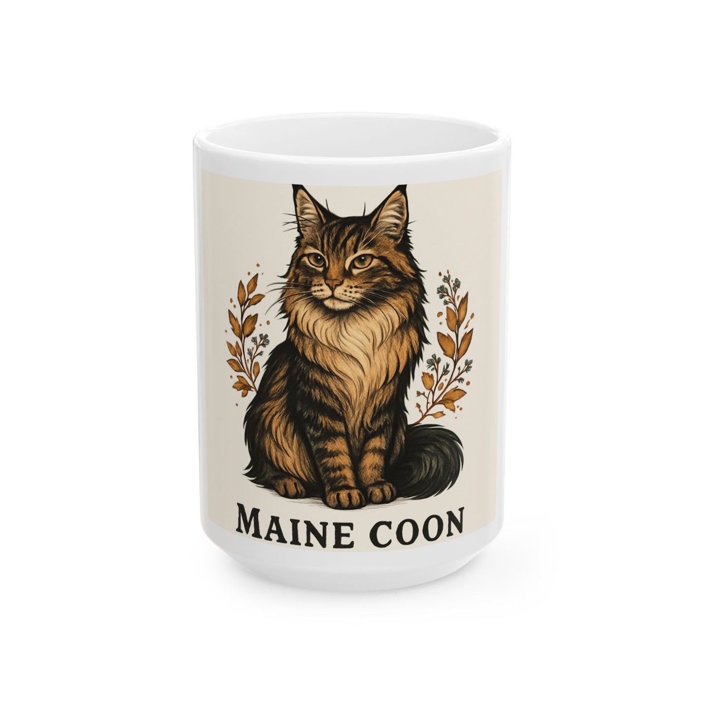 Maine Coon Cat Ceramic Mug - Perfect for Cat Lovers, Gift for Birthdays, Coffee or Tea Drinkers, Home Décor, Pet Owner Present