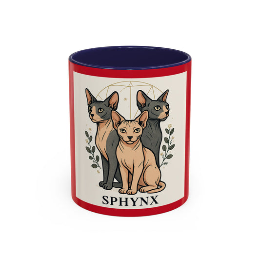 Sphynx Cat Accent Coffee Mug | Cat Lover Gift, Unique Kitchen Decor, Sphynx Breed Mug, Animal Lover Coffee Cup, Pet Owner Present