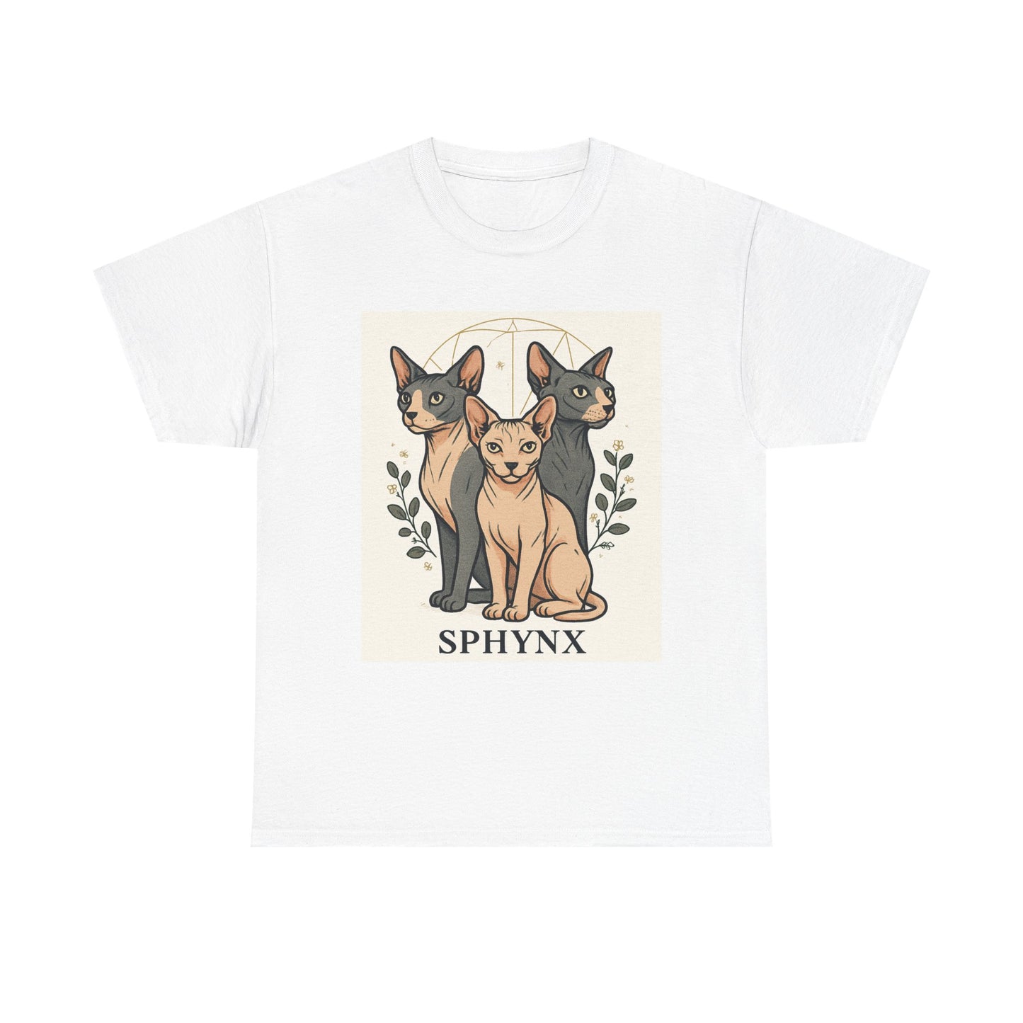 Sphynx Cat Graphic Tee - Unisex Heavy Cotton T-Shirt, Cat Lover Gift, Pet Mom Shirt, Vintage Style Tee, Funny Pet Humor