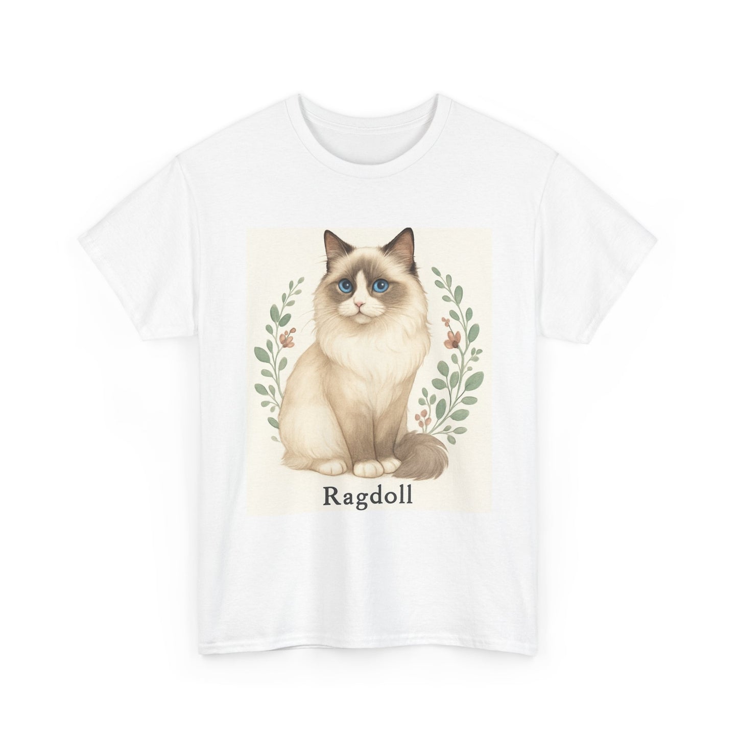 Ragdoll Cat Unisex Heavy Cotton Tee, Cute Cat Shirt, Animal Lover Gift, Pet Lover Apparel, Casual T-Shirt, Gift for Cat Moms
