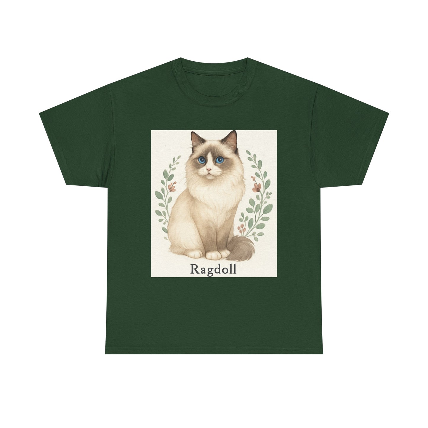 Ragdoll Cat Unisex Heavy Cotton Tee, Cute Cat Shirt, Animal Lover Gift, Pet Lover Apparel, Casual T-Shirt, Gift for Cat Moms