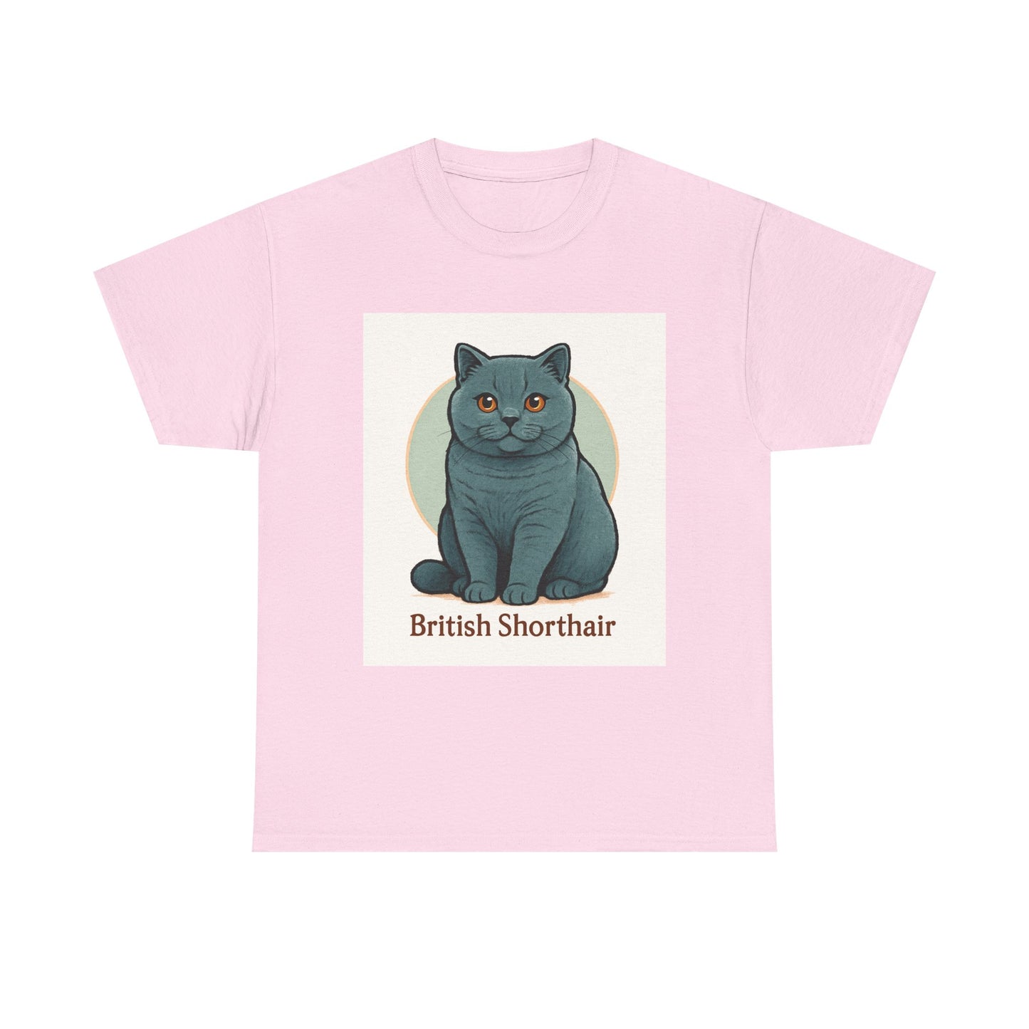 British Shorthair Cat Tee, Unisex Cotton T-Shirt, Cute Pet Lover Gift, Animal Lover Apparel, Cat Mom Shirt, Unique Birthday Present