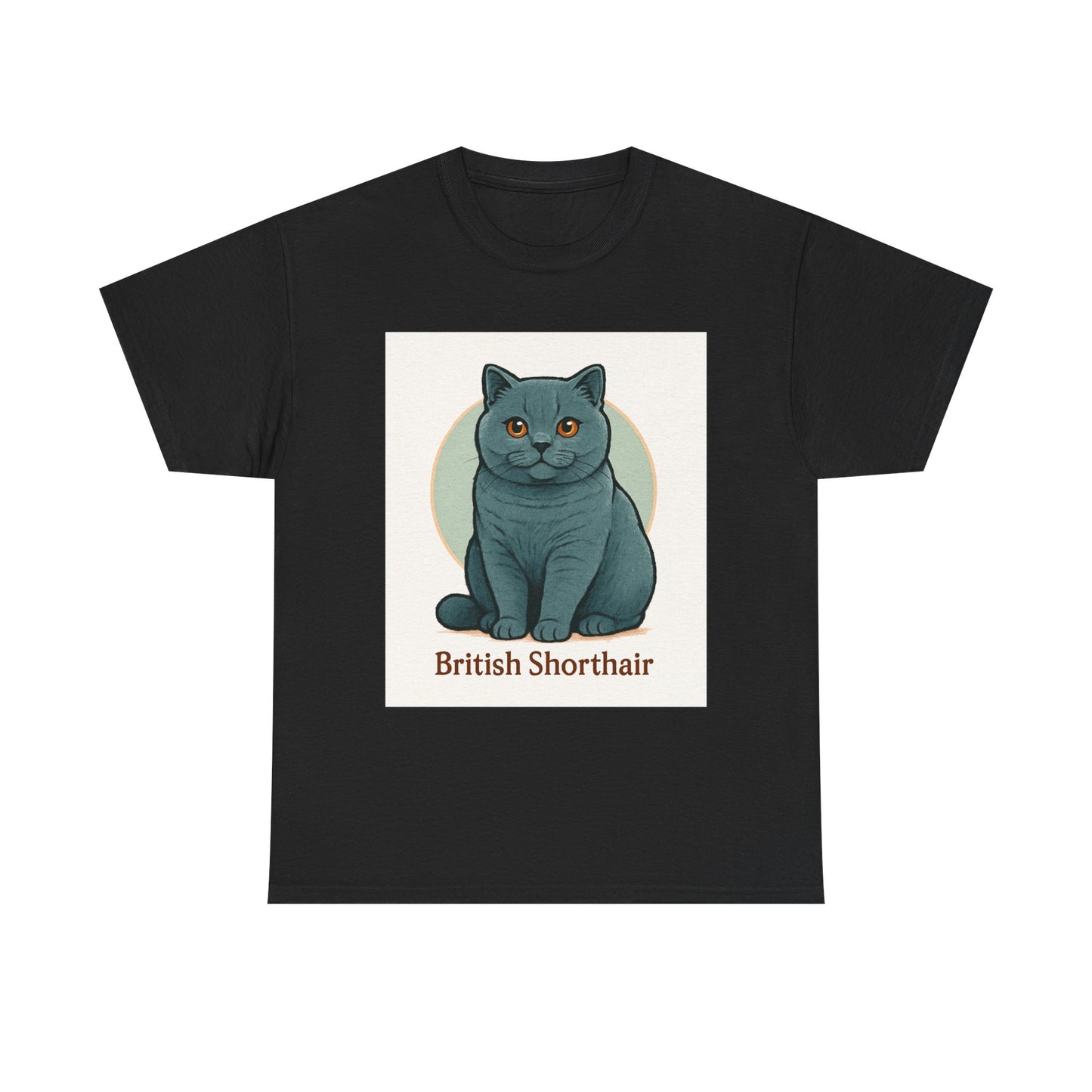 British Shorthair Cat Tee, Unisex Cotton T-Shirt, Cute Pet Lover Gift, Animal Lover Apparel, Cat Mom Shirt, Unique Birthday Present