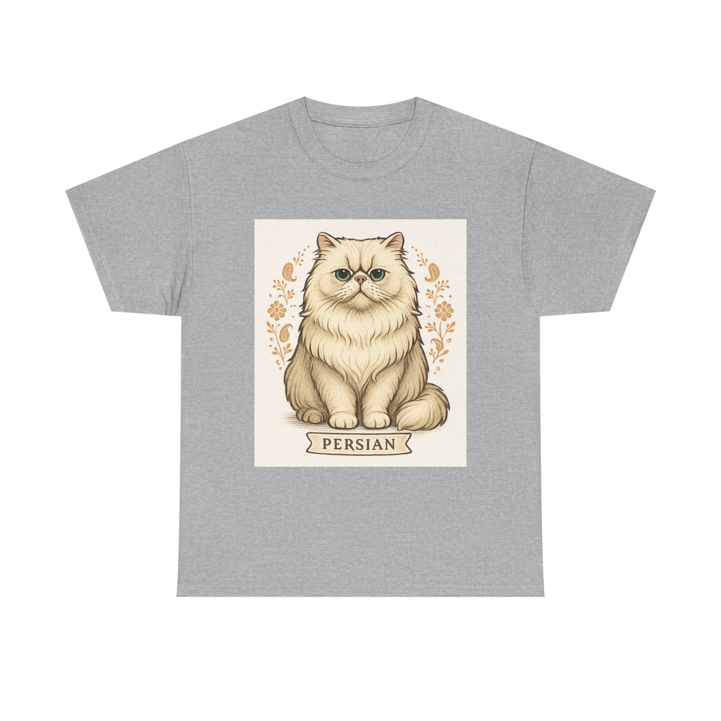Persian Cat Unisex Heavy Cotton Tee - Perfect Gift for Cat Lovers, Animal Lovers, Casual Wear, Pet Themed Fashion, Birthday Gifts