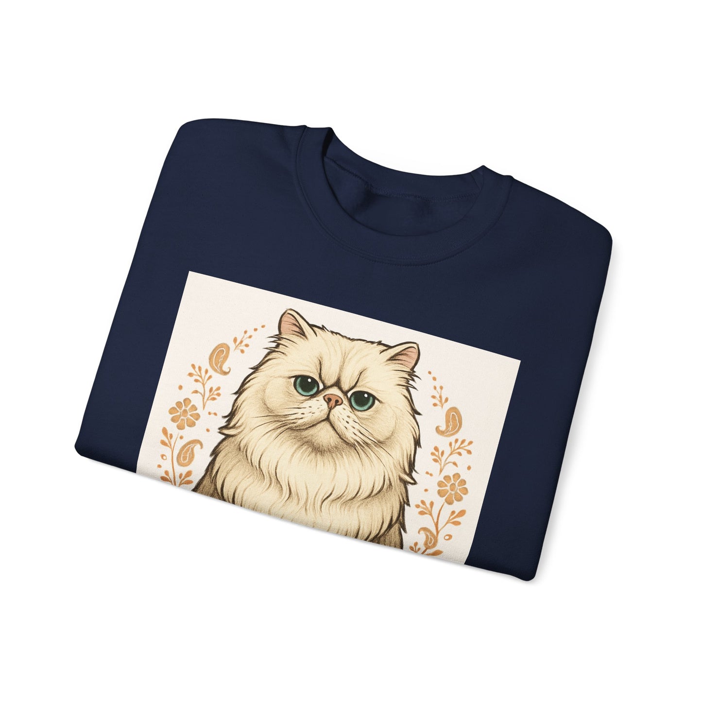 Persian Cat Crewneck Sweatshirt, Cozy Pet Lover Gift, Cat Themed Apparel, Year-Round Comfort, Unisex Casual Style