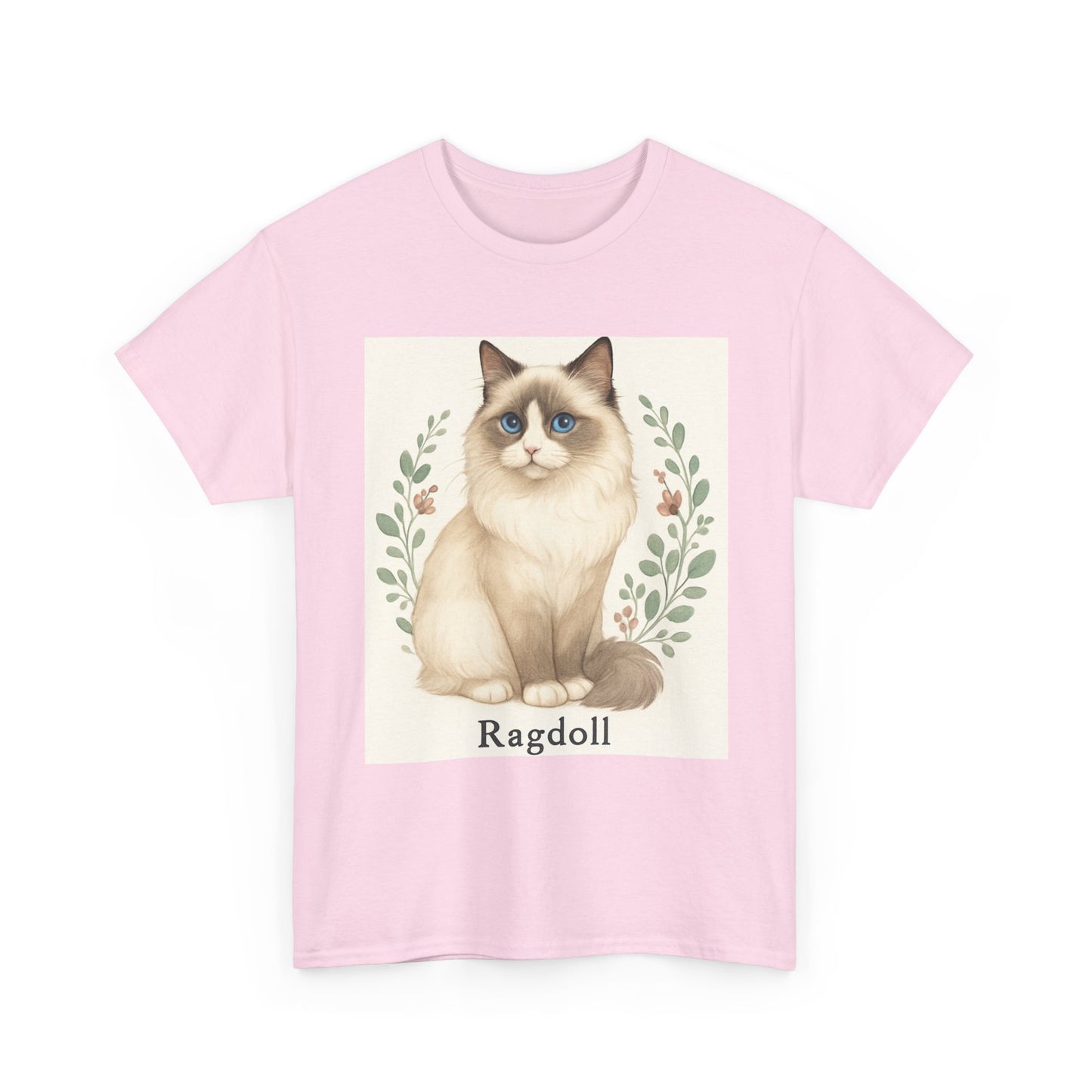 Ragdoll Cat Unisex Heavy Cotton Tee, Cute Cat Shirt, Animal Lover Gift, Pet Lover Apparel, Casual T-Shirt, Gift for Cat Moms
