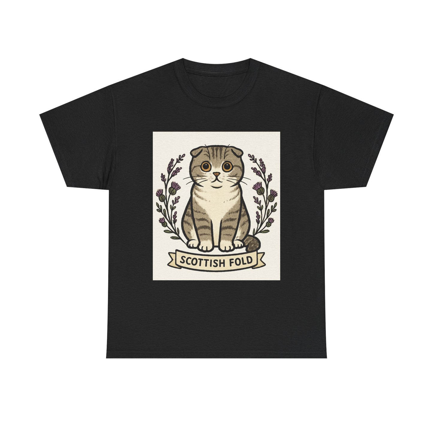 Scottish Fold Cat Tee for Cat Lovers, Cute Animal T-Shirt, Unisex Graphic Tee, Gifts for Pet Owners, Birthday Gift for Cat Owners