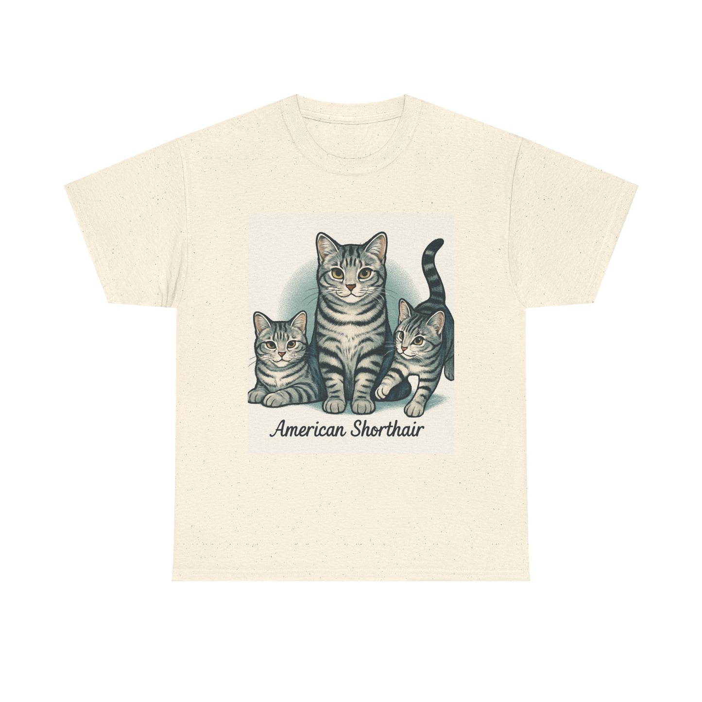 Vintage Cat Lover's Tee, Graphic Cat Shirt, American Shorthair Design, Cute Cat Gift, Pet Lover Apparel, Comfort Casual Wear