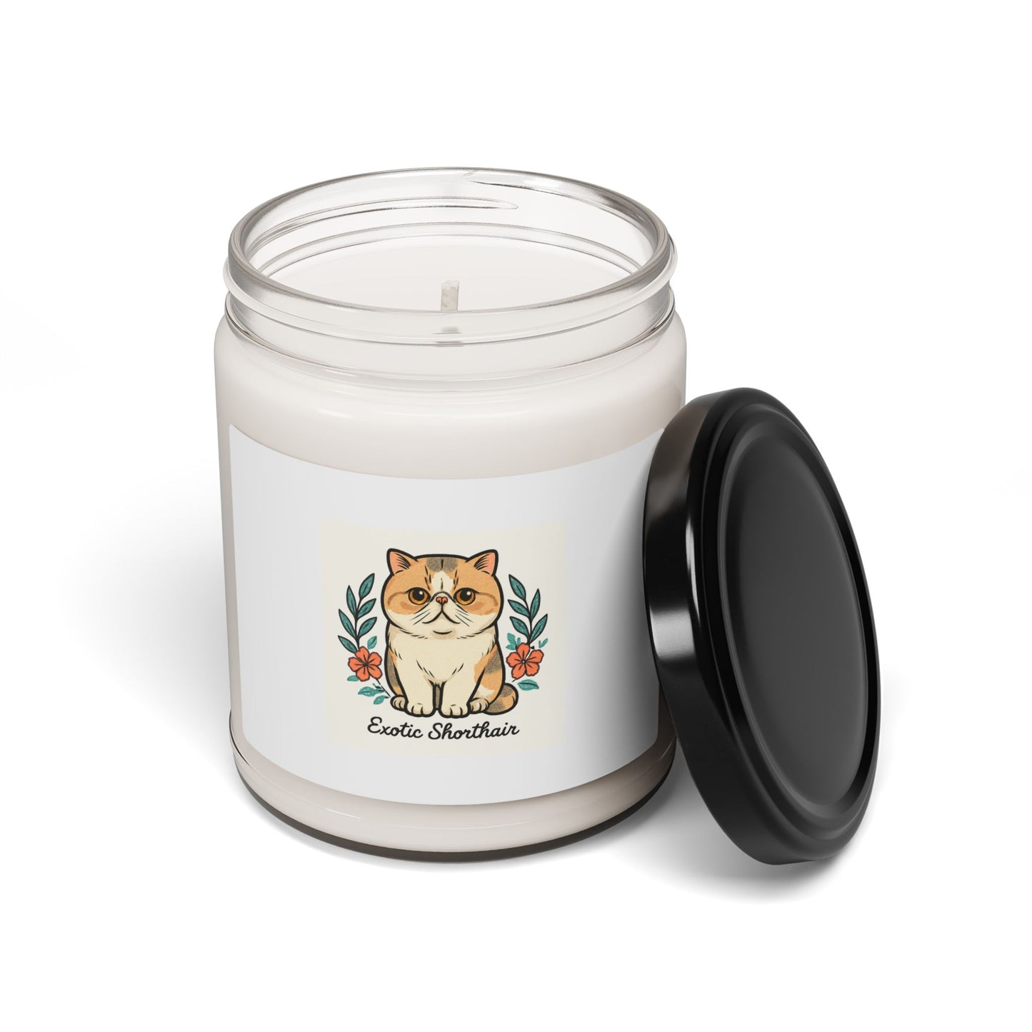 Exotic Shorthair Scented Soy Candle, Relaxing Candle, Pet Lover Gift, Home Decor, Birthday Present, Cat Themed Candle