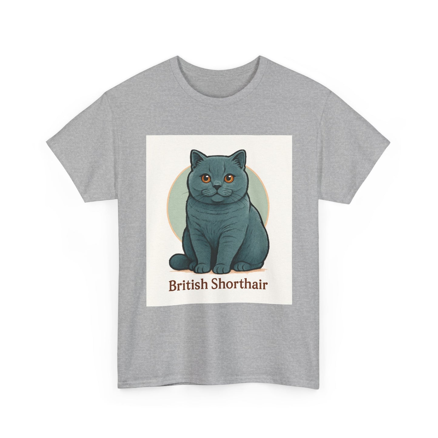 British Shorthair Cat Tee, Unisex Cotton T-Shirt, Cute Pet Lover Gift, Animal Lover Apparel, Cat Mom Shirt, Unique Birthday Present