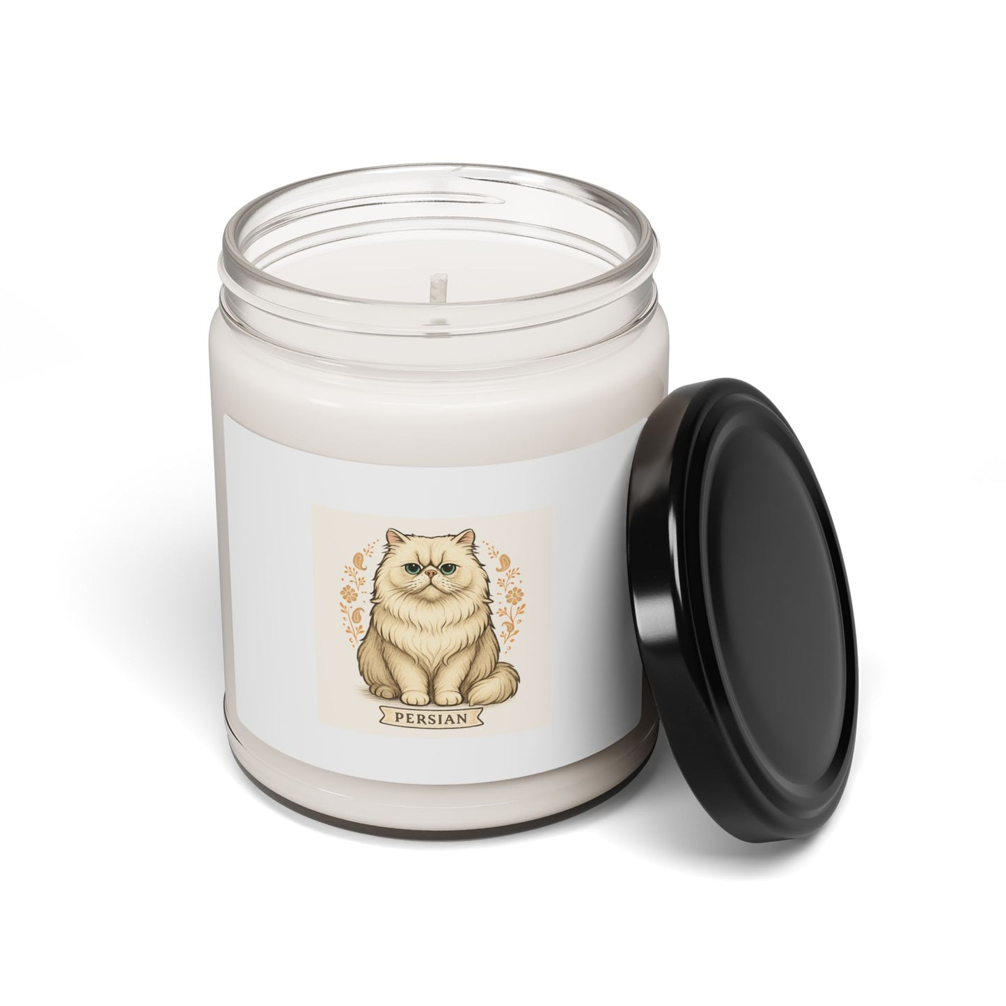 Persian Cat Scented Soy Candle | Cozy Home Decor, Gift for Cat Lovers, Relaxation, Aromatherapy, Pet Memorial