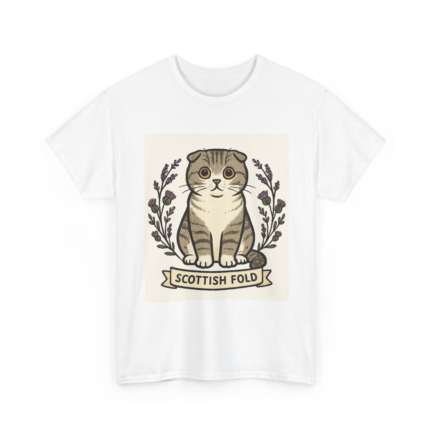 Scottish Fold Cat Tee, Cute Cat Lover Gift, Unisex T-Shirt, Pet Adoption Awareness, Animal Lover Apparel, Casual Everyday Wear