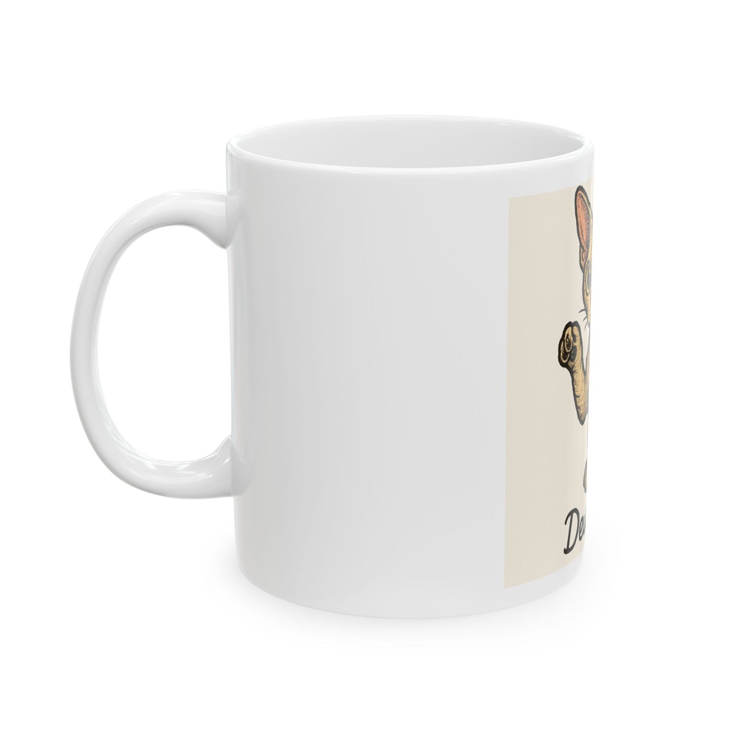 Cute Devon Rex Cat Ceramic Mug - Perfect Gift for Cat Lovers, Coffee, Tea, Home Decor, Animal Enthusiasts