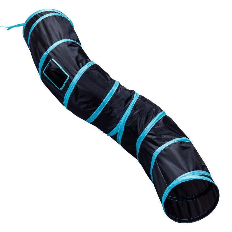 Foldable S-Shaped Cat Tunnel - The Ultimate Play Haven For Your Feline Friend!
